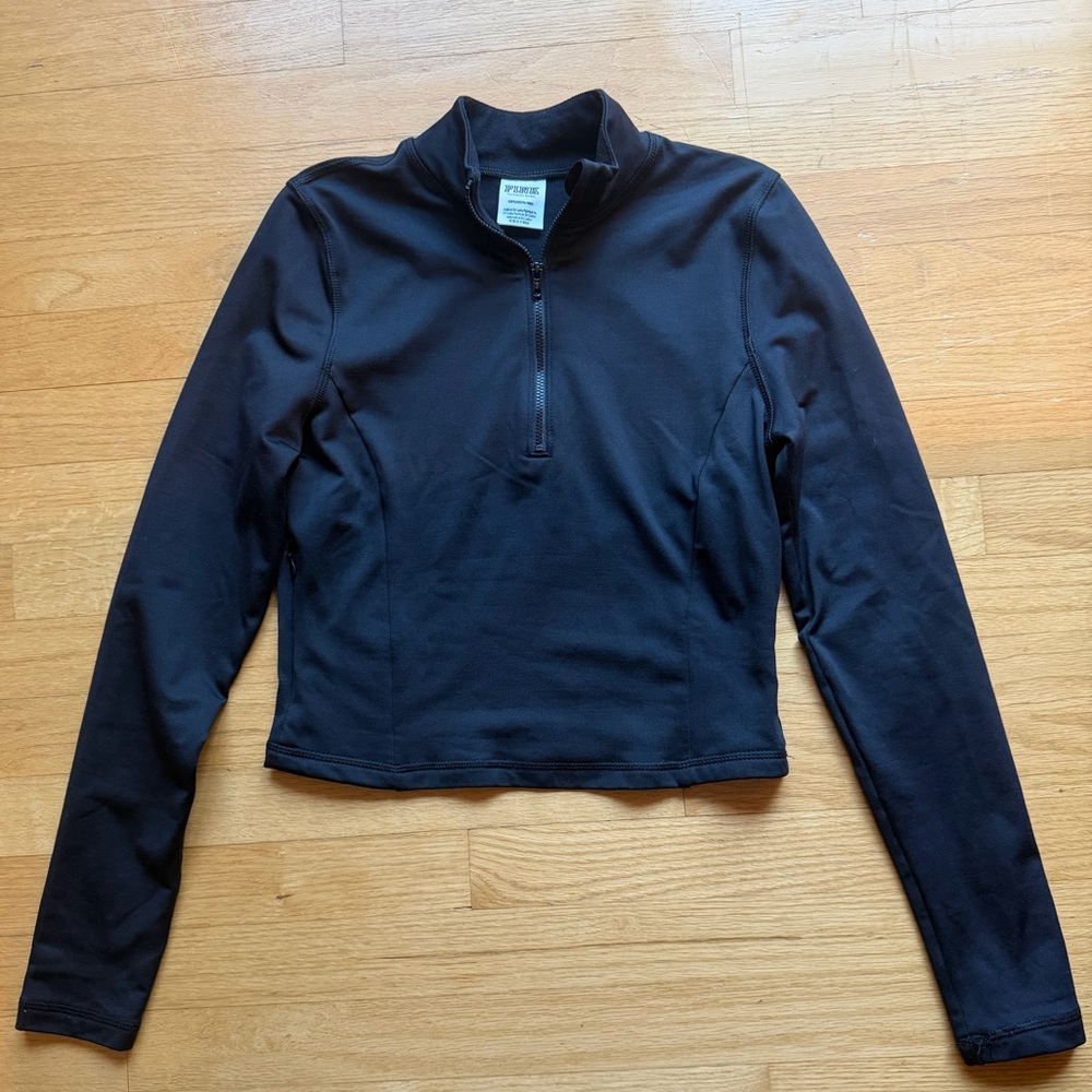 PINK Victoria's Secret Black Quarter-Zip Pullover